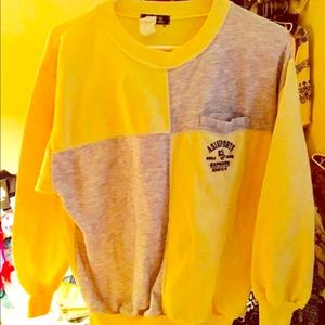 Yellow and gray crew-neck ASIRSPORTS sweatshirt